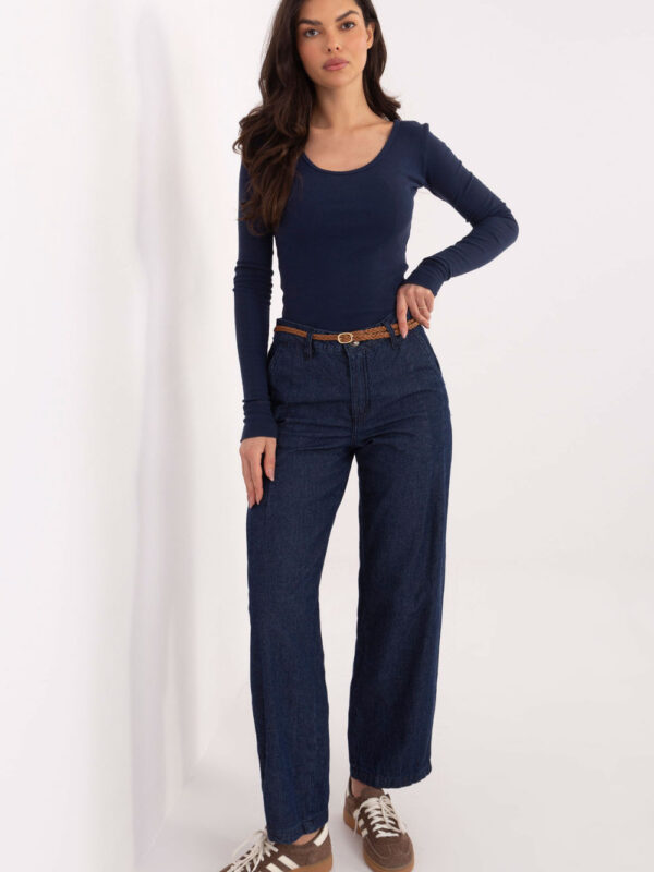 Spodnie Jeansy Damskie Model D80038BB62630D311 Navy - Sublevel