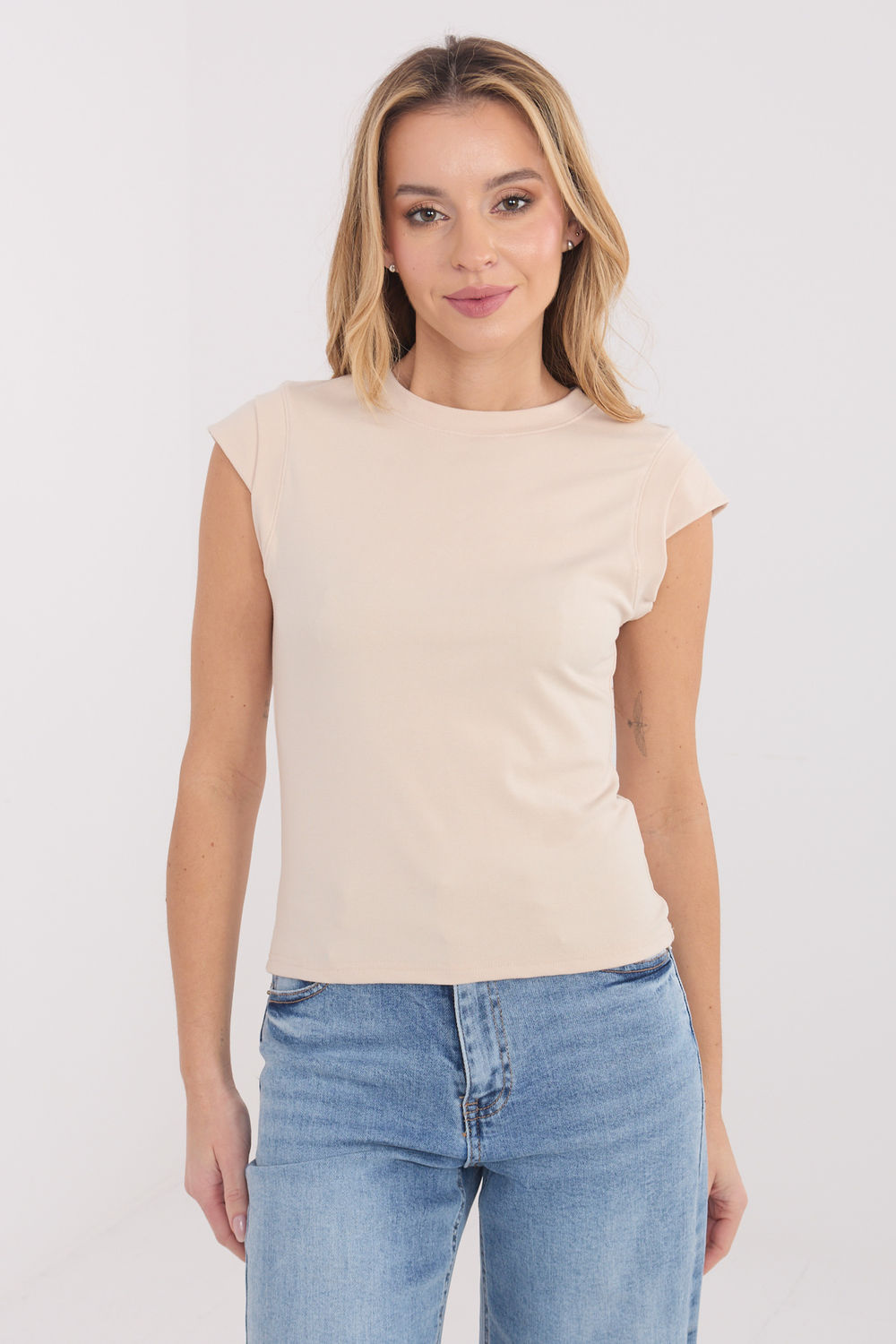 Koszulka Top Model PM-BZ-SF103.36 Light Beige - Factory Price