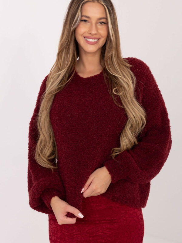 Sweter Damski Model CH-SW-72610.62 Bordo - Factory Price
