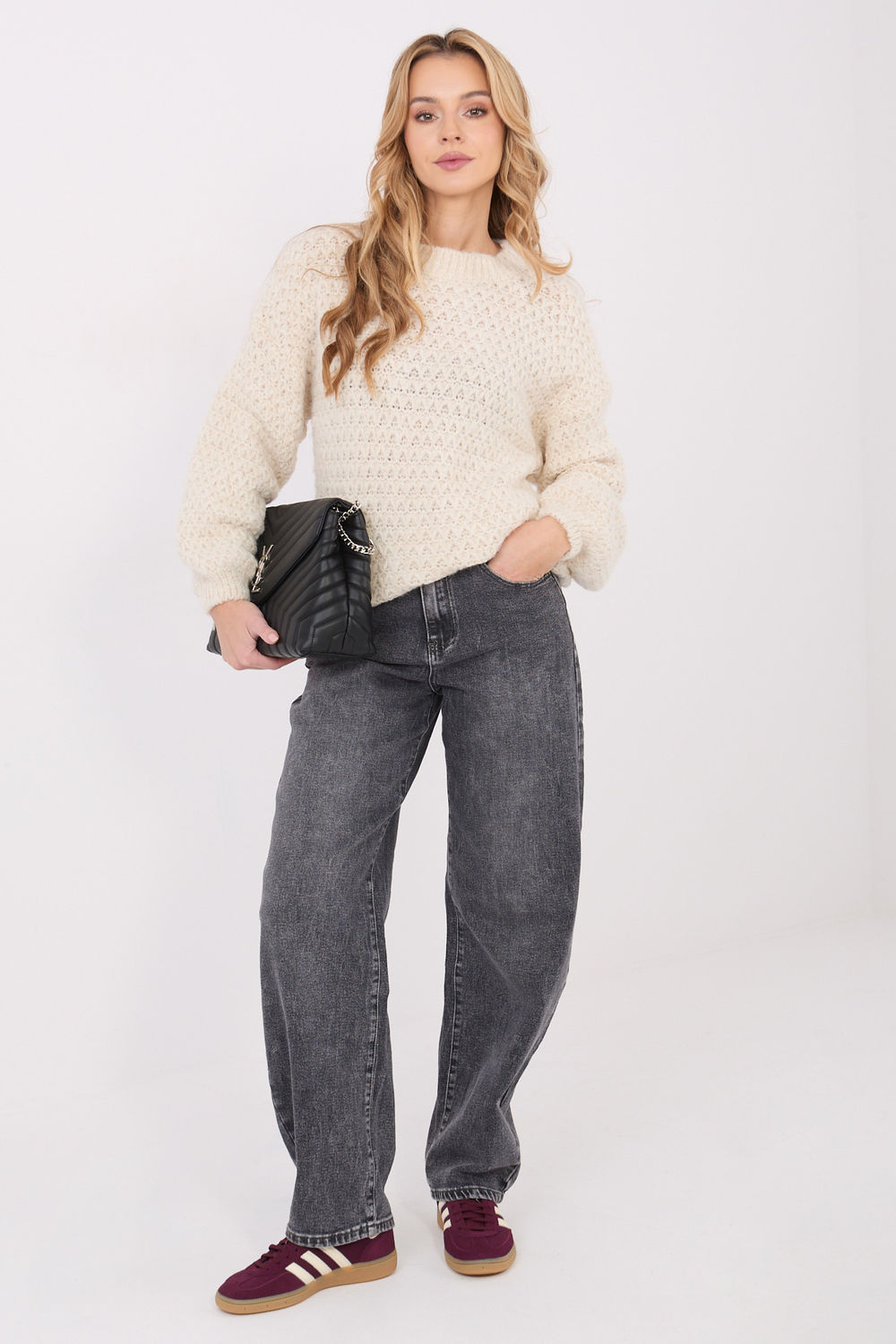 Sweter Damski Model MI-SW-1028.22 Ecru - Italy Moda