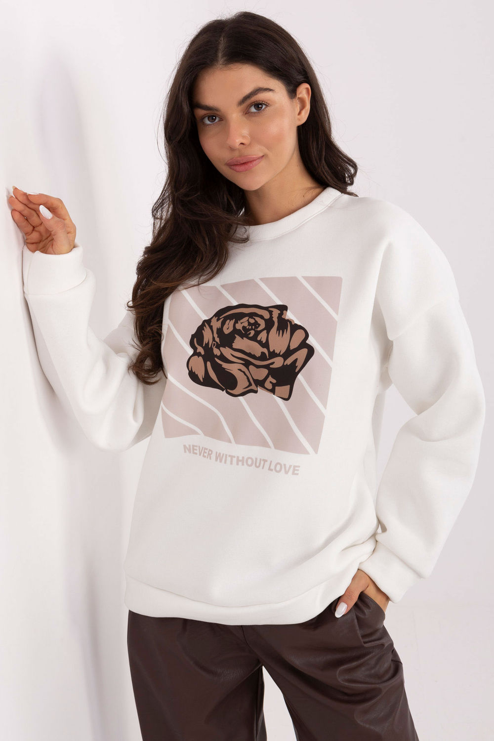 Bluza Damska Model MI-BL-4216.15 Ecru - Italy Moda