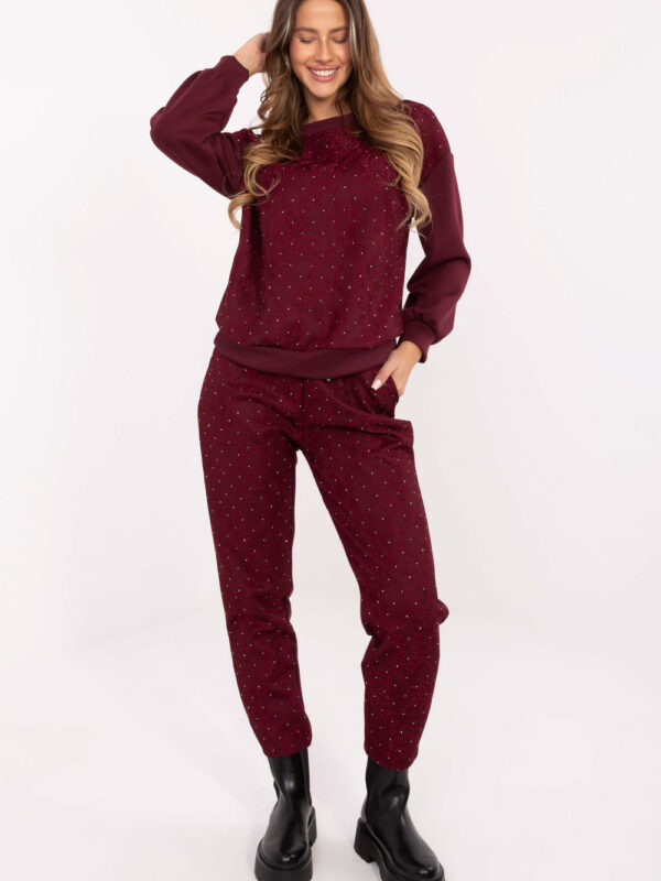 Spodnie Komplet Model IT-KMPL-9850.14P Bordo - Italy Moda
