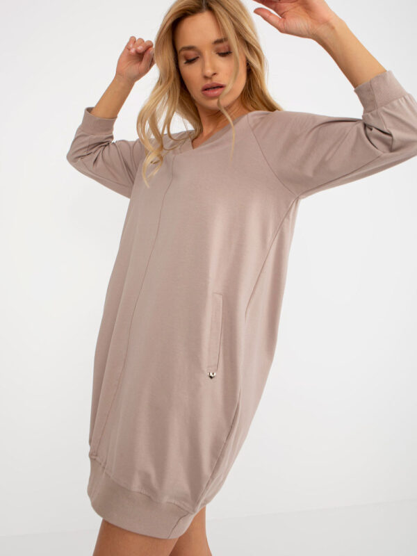 Sukienka Model RV-SK-7203.35P Dark Beige - BFG