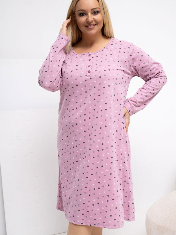 Koszula Nocna Plus Size Model DU-KN-FP-607.04P Dark Pink - Forever Pink