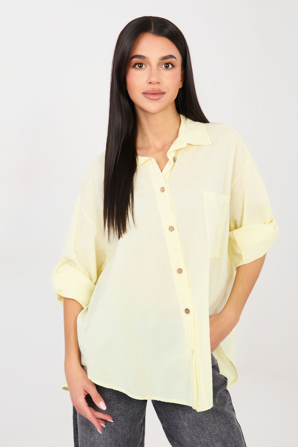 Koszula Damska Model IT-KS-6704.25 Light Yellow - Factory Price