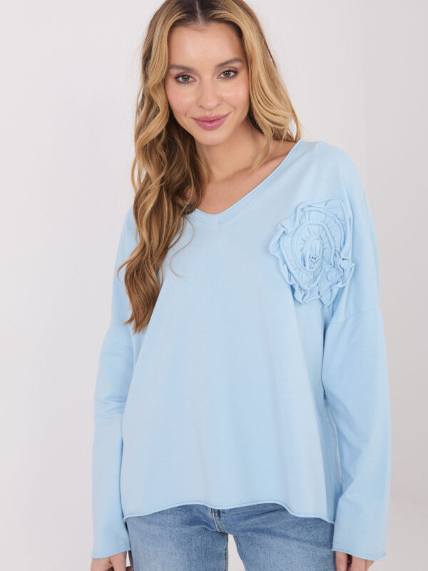 Bluzka Model IT-BZ-6694.69 Light Blue - Factory Price