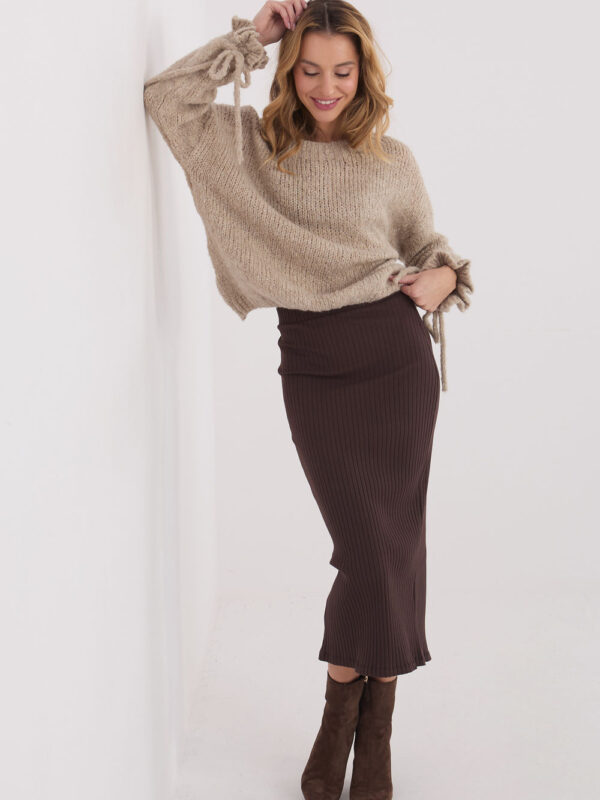 Spódnica Model RV-SD-A1067.84 Dark Brown - Rue Paris