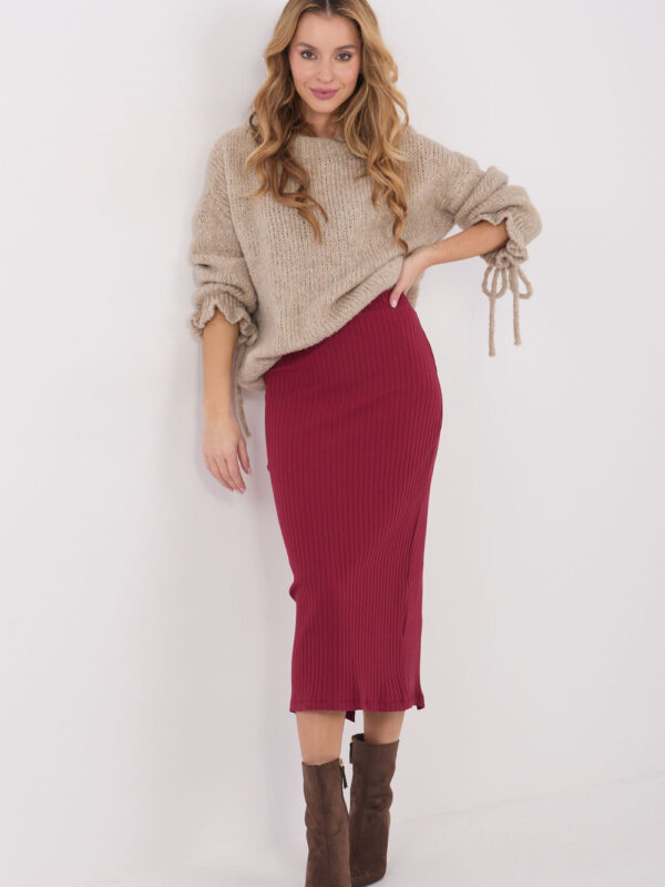 Spódnica Model RV-SD-A1067.84 Bordo - Rue Paris