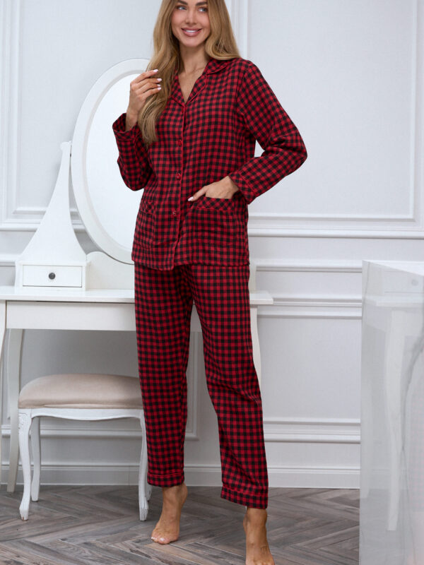 Piżama Damska Model X-Mas 223596 Red/Black - Pure Sin