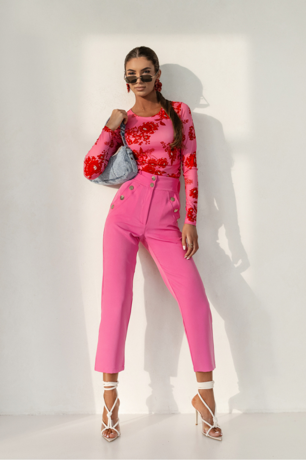 Spodnie Damskie Model Kay 490158339 Pink - LaBalancia