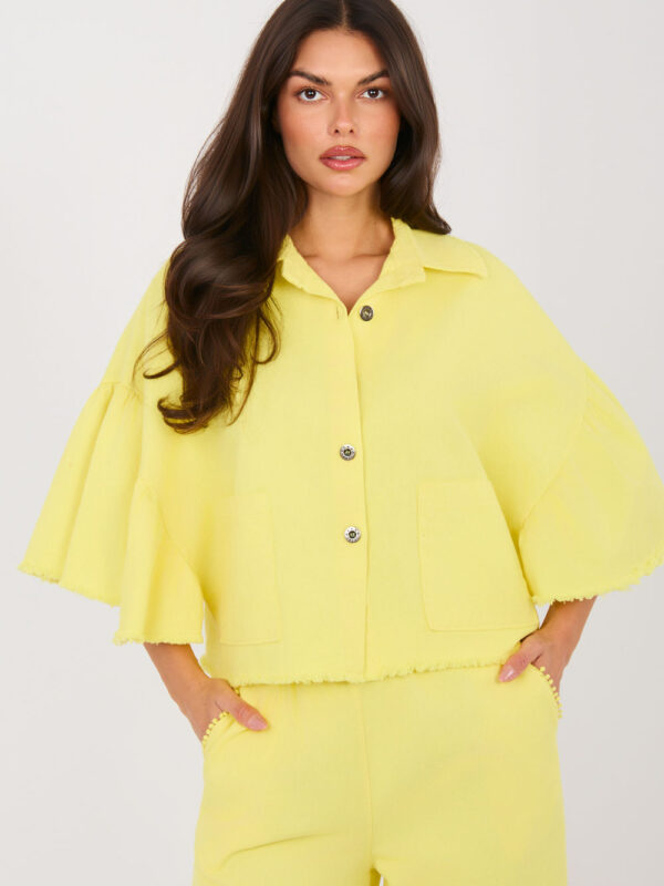 Kurtka Damska Model IT-KR-FL9998.85 Light Yellow - Rue Paris