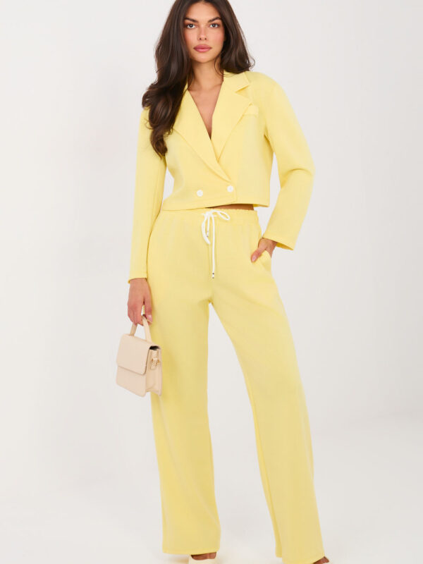 Spodnie Komplet Model IT-KMPL-22202.89 Light Yellow - Rue Paris