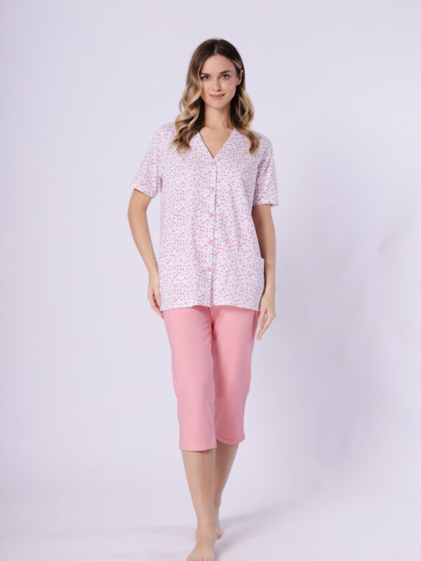 Piżama Damska Model Odetta 1722 Coral/White - M-Max