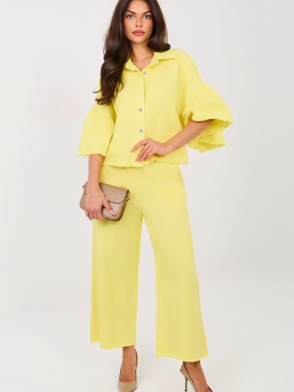 Spodnie Damskie Model IT-SP-FL9997.76 Light Yellow - Italy Moda