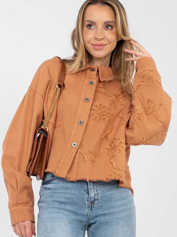 Kurtka Damska Model IT-KR-FL9993.77 Dark Orange - Rue Paris