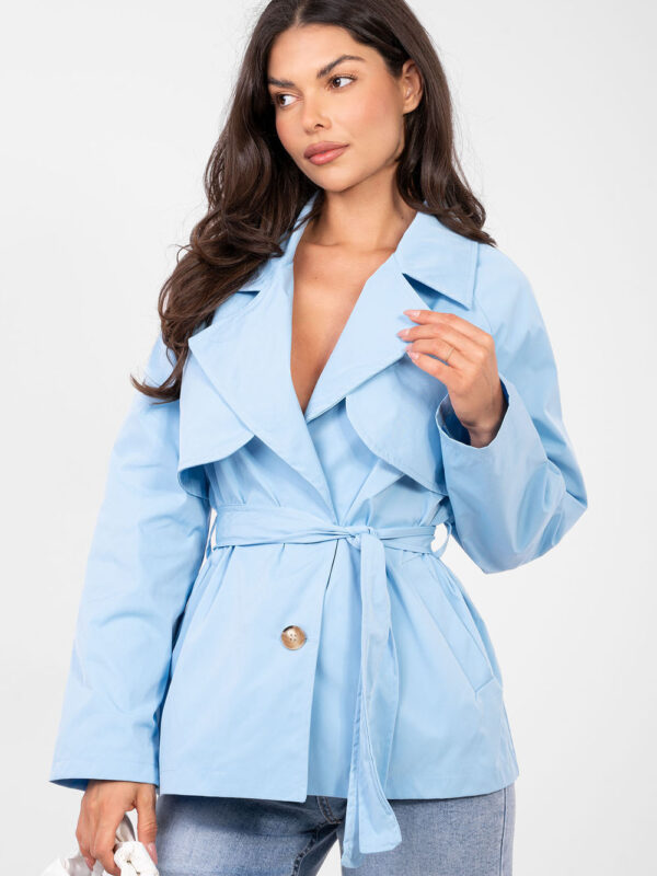 Płaszcz Damski Model IT-PL-FL10069.65 Light Blue - Rue Paris