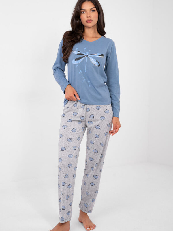 Piżama Damska Model DU-PI-FP-008.30 Grey/Blue - Forever Pink