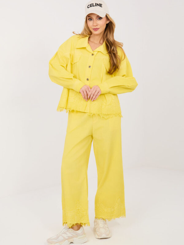 Spodnie Damskie Model IT-SP-FL9995.57 Yellow - Rue Paris
