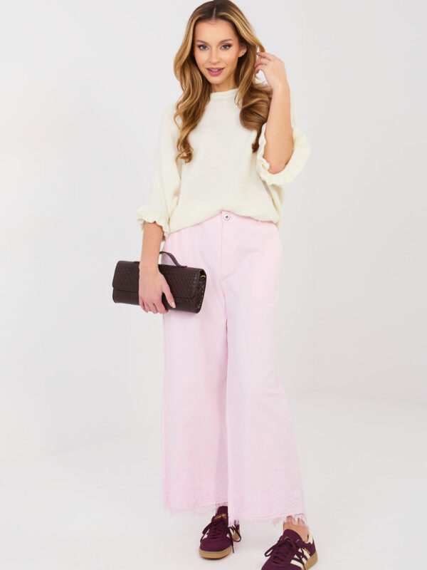 Spodnie Damskie Model IT-SP-FL9995.57 Light Pink - Rue Paris
