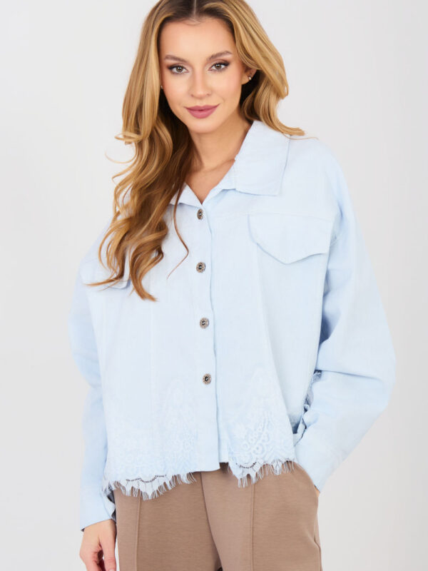 Kurtka Damska Model IT-KR-FL10001.54 Light Blue - Rue Paris