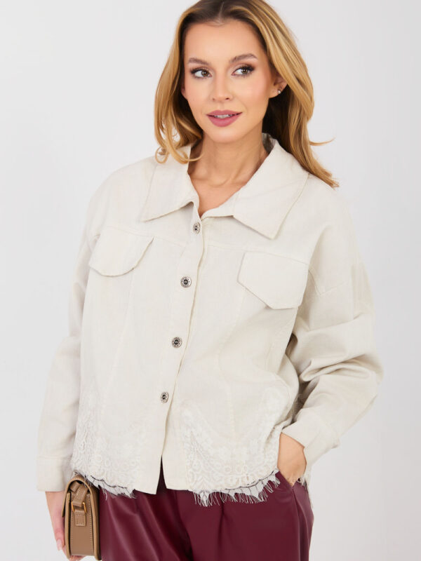 Kurtka Damska Model IT-KR-FL10001.54 Light Beige - Rue Paris
