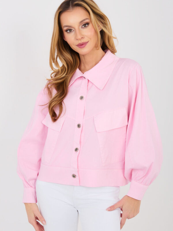 Koszula Damska Model IT-KR-FL10071.50 Light Pink - Rue Paris