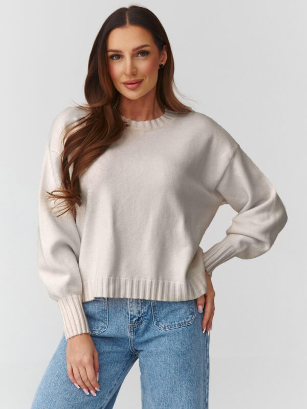 Sweter Damski Model C43 Light Beige - Makadamia