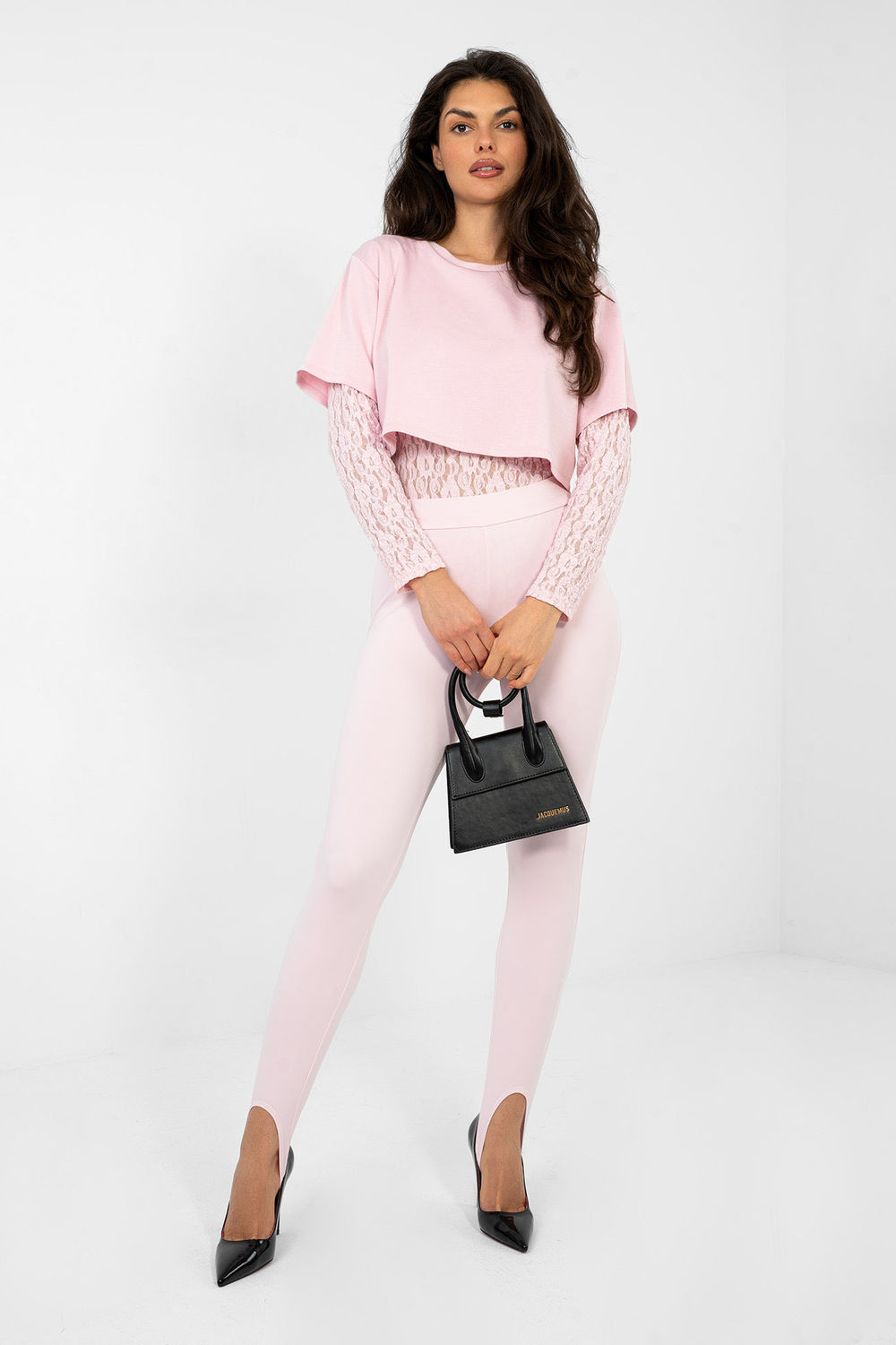 Legginsy Model MI-SP-K22.65 Light Pink - Rue Paris