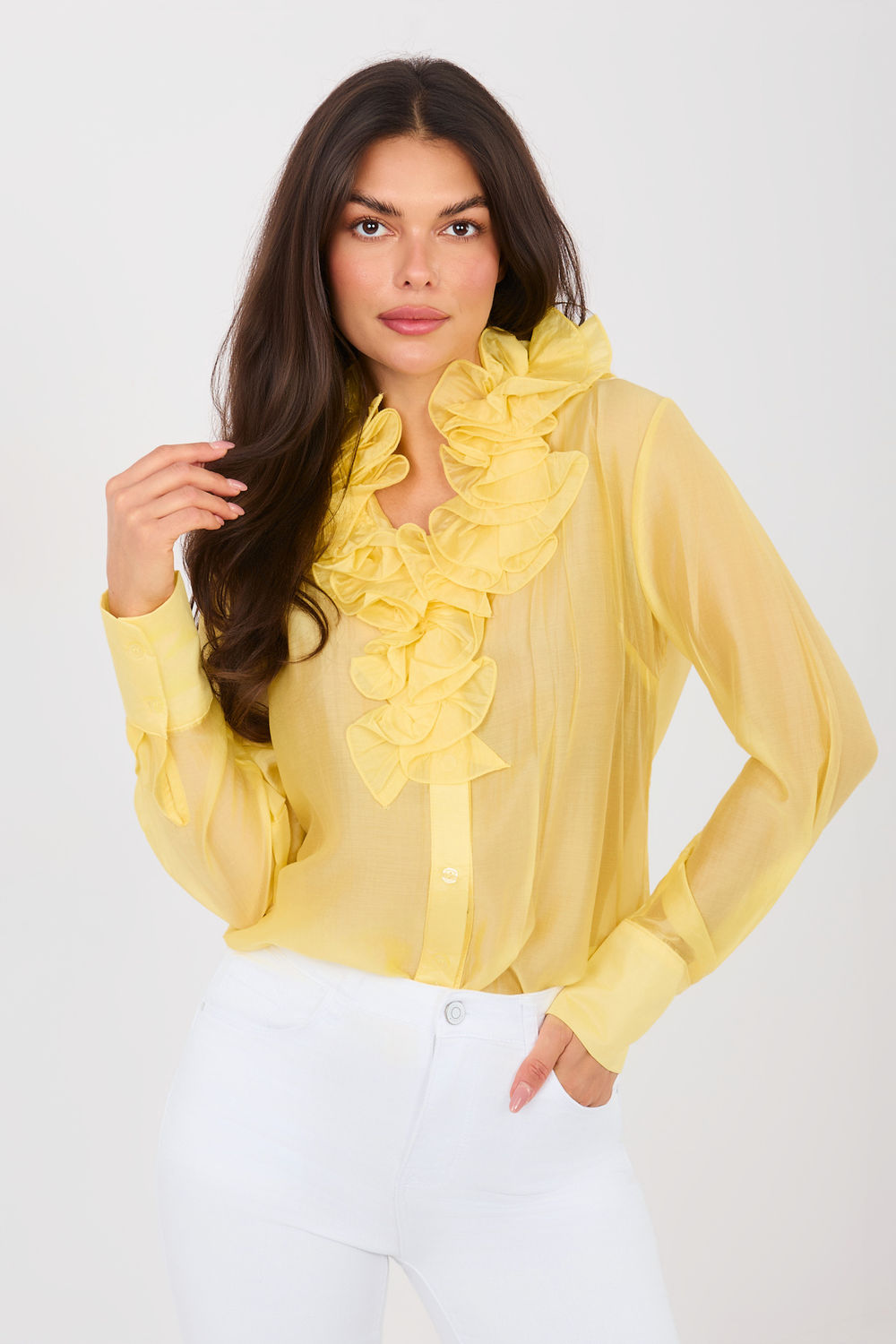 Koszula Damska Model IT-KS-22310.16P Yellow - Factory Price