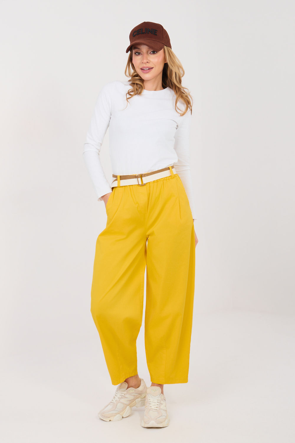 Spodnie Damskie Model IT-SP-FL10125.80 Yellow - Italy Moda