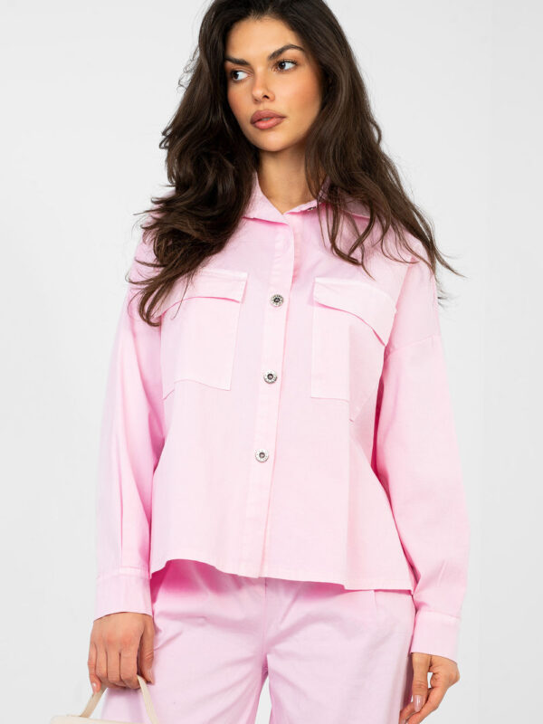 Koszula Damska Model IT-KS-FL9968.48 Light Pink - Italy Moda