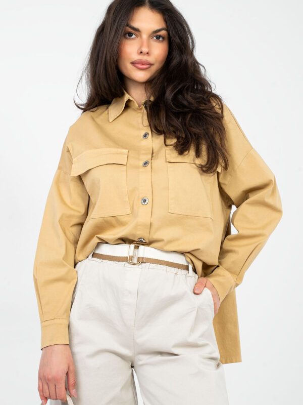 Koszula Damska Model IT-KS-FL9968.48 Camel - Italy Moda
