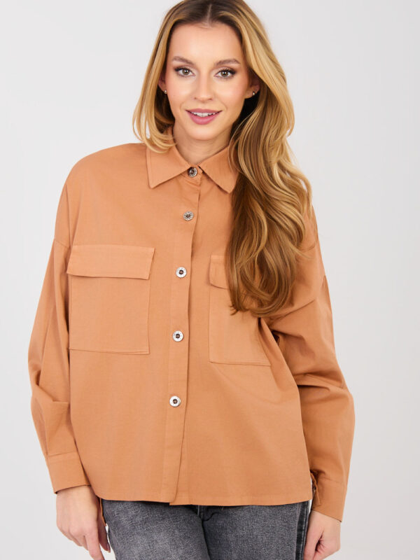 Koszula Damska Model IT-KS-FL9968.28 Dark Orange - Italy Moda