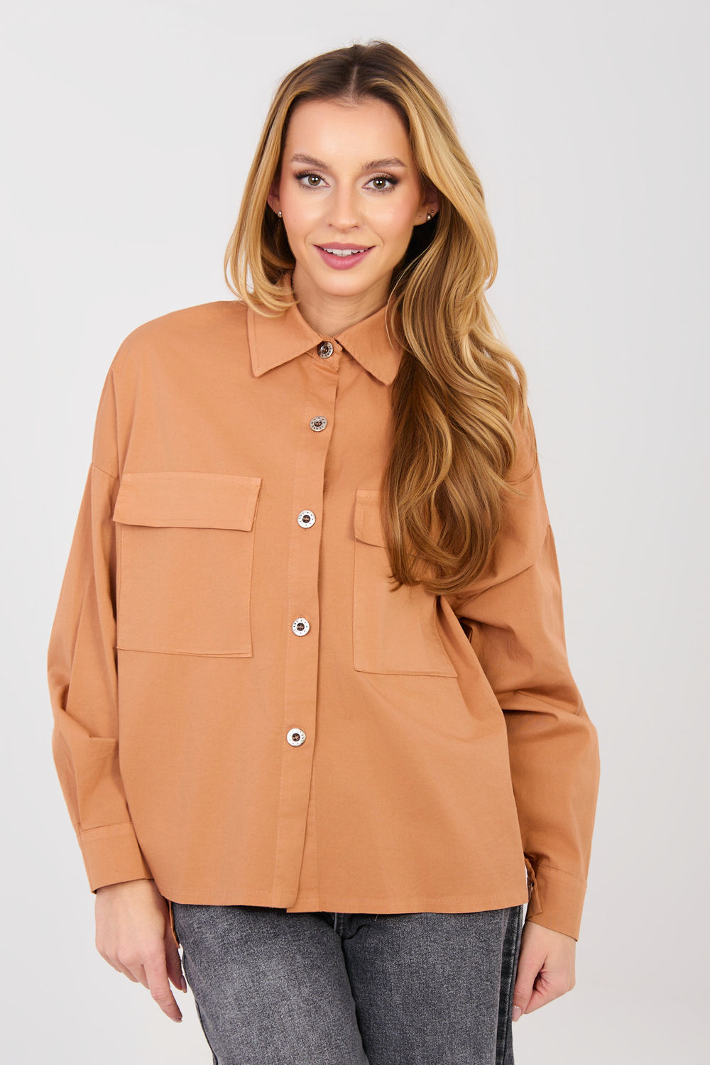 Koszula Damska Model IT-KS-FL9968.28 Dark Orange - Italy Moda