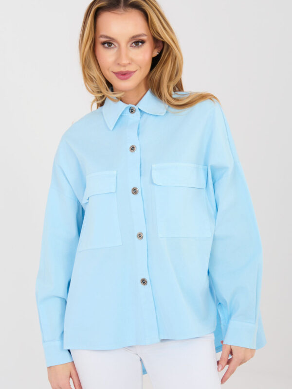 Koszula Damska Model IT-KS-FL9968.48 Light Blue - Italy Moda