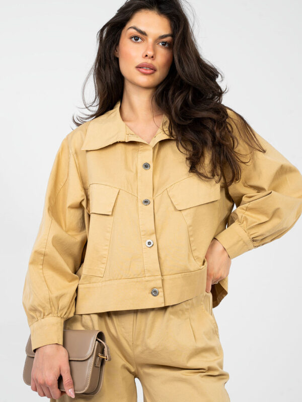 Koszula Damska Model IT-KR-FL10071.50 Camel - Rue Paris