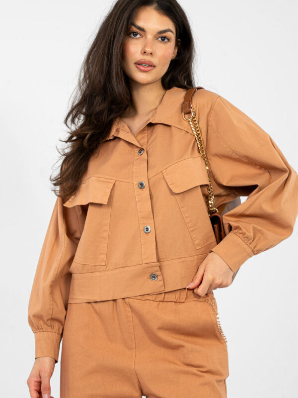 Koszula Damska Model IT-KR-FL10071.09P Dark Orange - Rue Paris