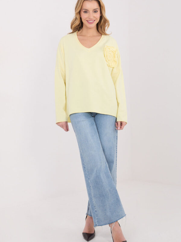Bluzka Model IT-BZ-6694.69 Light Yellow - Factory Price