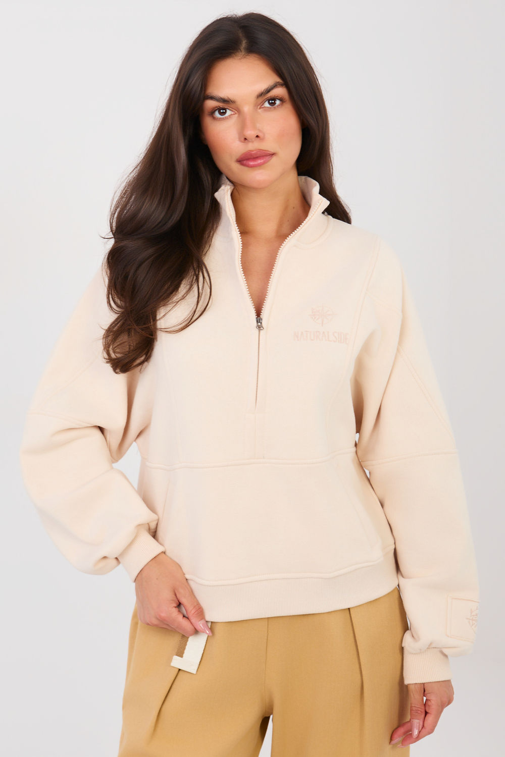 Bluza Damska Model NS-BL-NS2579.18 Light Beige - Factory Price