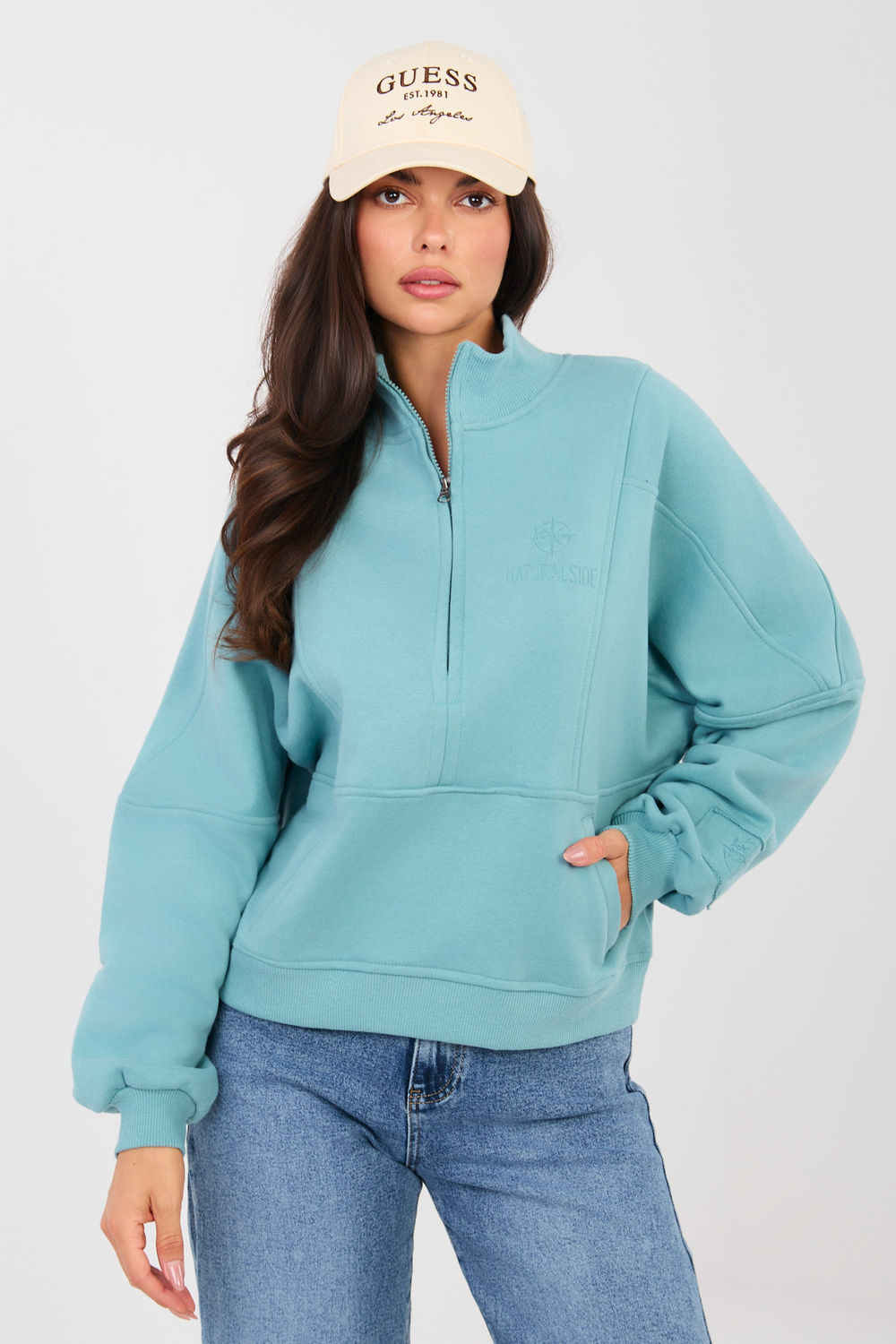 Bluza Damska Model NS-BL-NS2579.11 Turkus - Factory Price