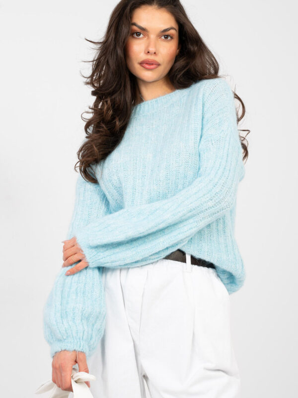 Sweter Damski Model MI-SW-9642.01 Light Blue - Italy Moda