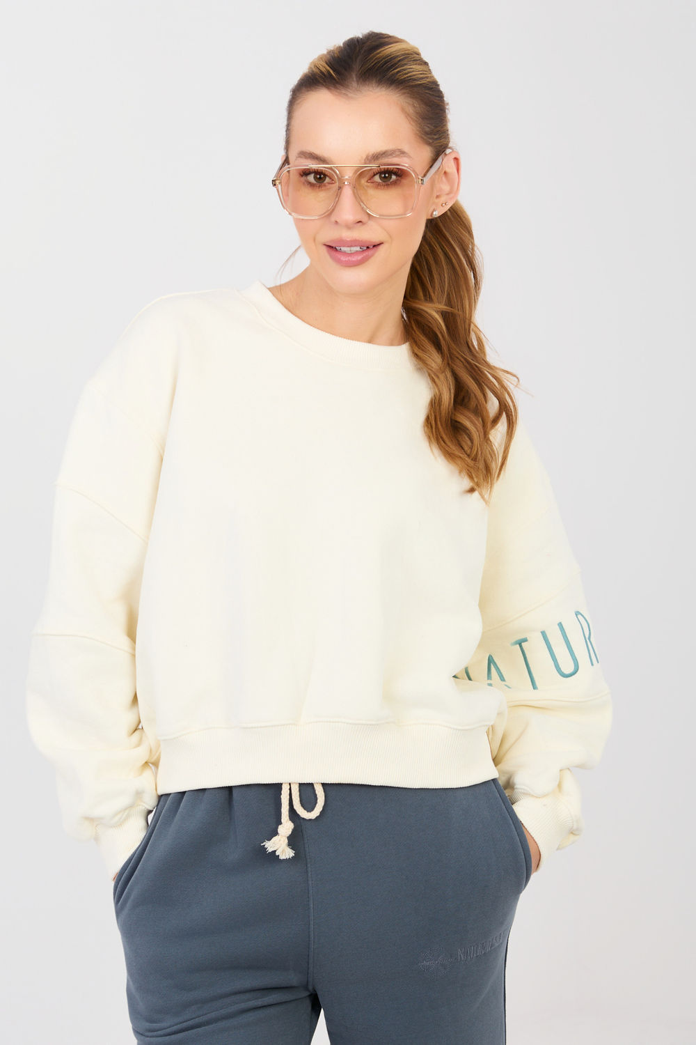 Bluza Damska Model NS-BL-NS26117.02 Ecru - Factory Price