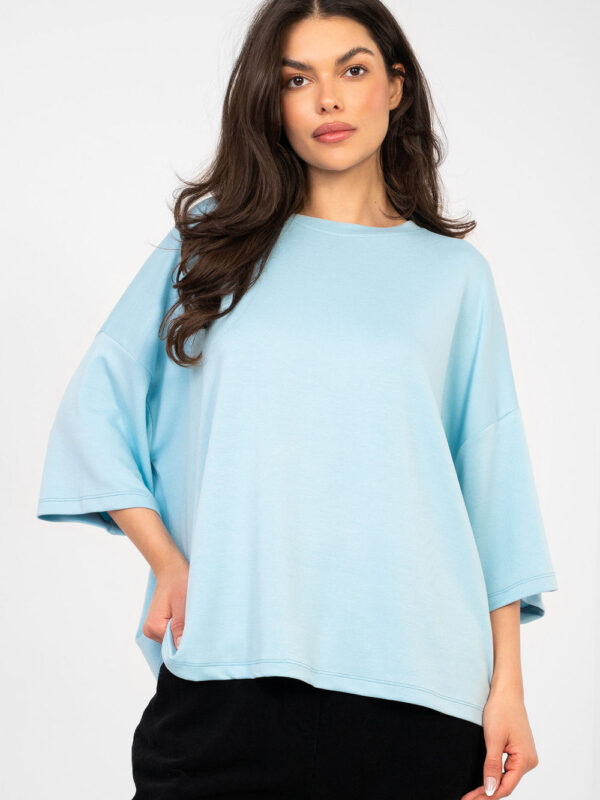 Bluzka Model RV-BZ-A1188.63 Light Blue - Rue Paris