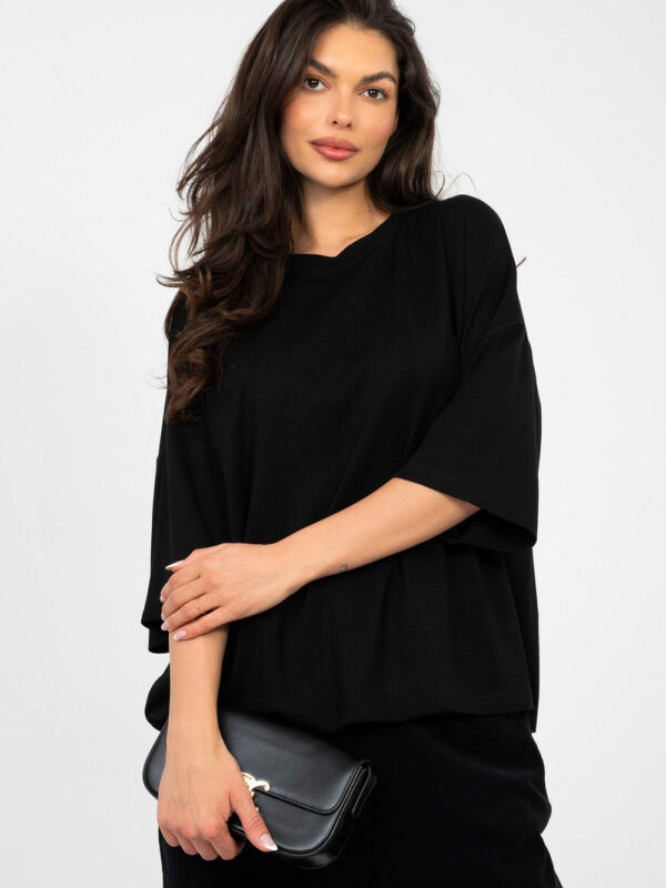 Bluzka Model RV-BZ-A1188.63 Black - Rue Paris