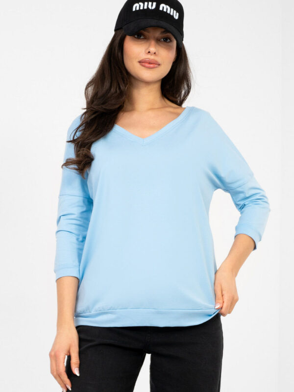 Bluzka Model RV-BZ-A1192.71 Light Blue - Rue Paris