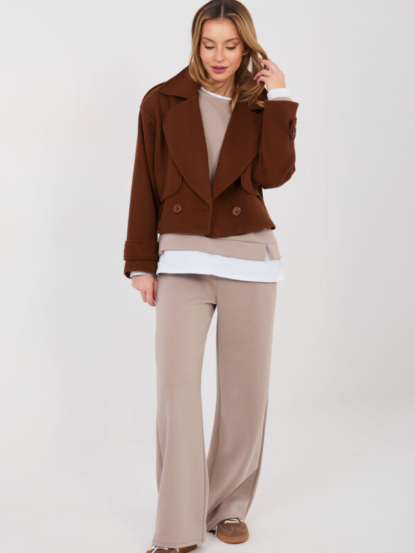 Spodnie Komplet Model IT-KMPL-22230.18 Dark Beige - Rue Paris