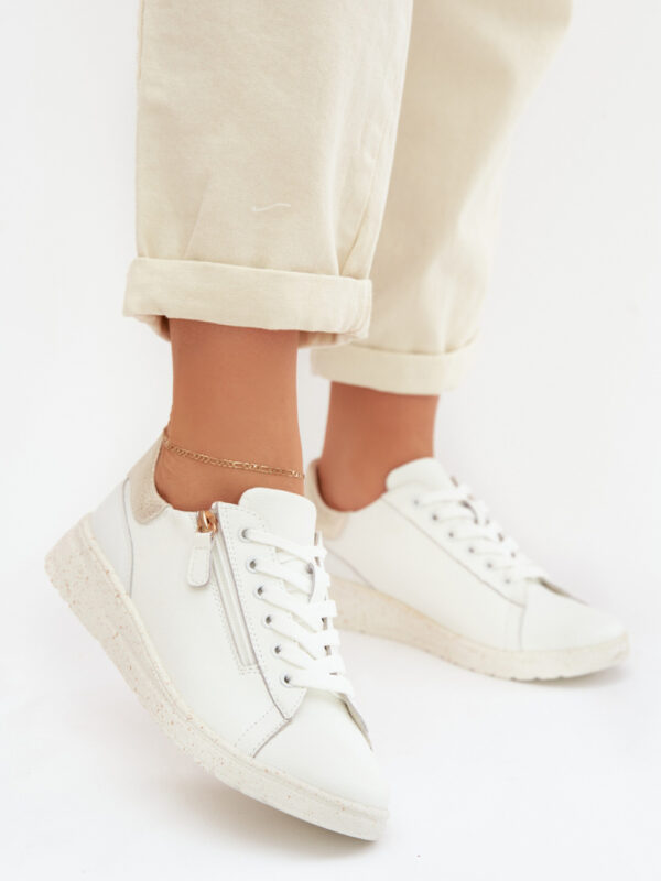 Półbuty Model Dorothea 26PB18-138 White/Gold - Step in style