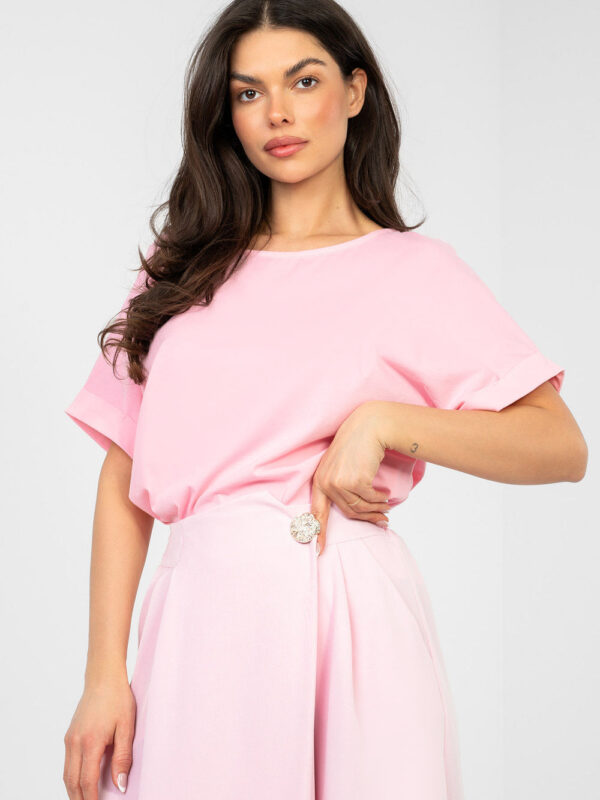 Bluzka Model RV-BZ-A1185.19 Light Pink - Rue Paris