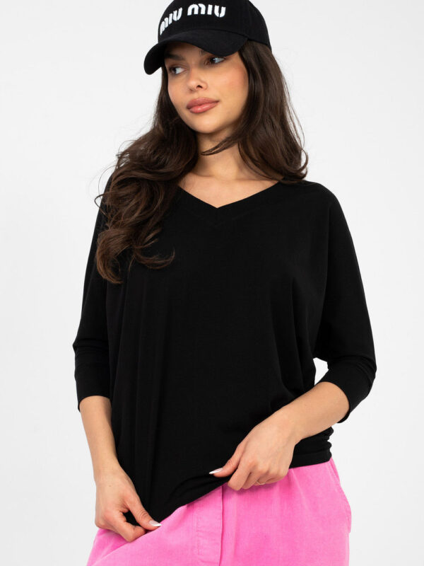 Bluzka Model RV-BZ-A1186.89 Black - Rue Paris