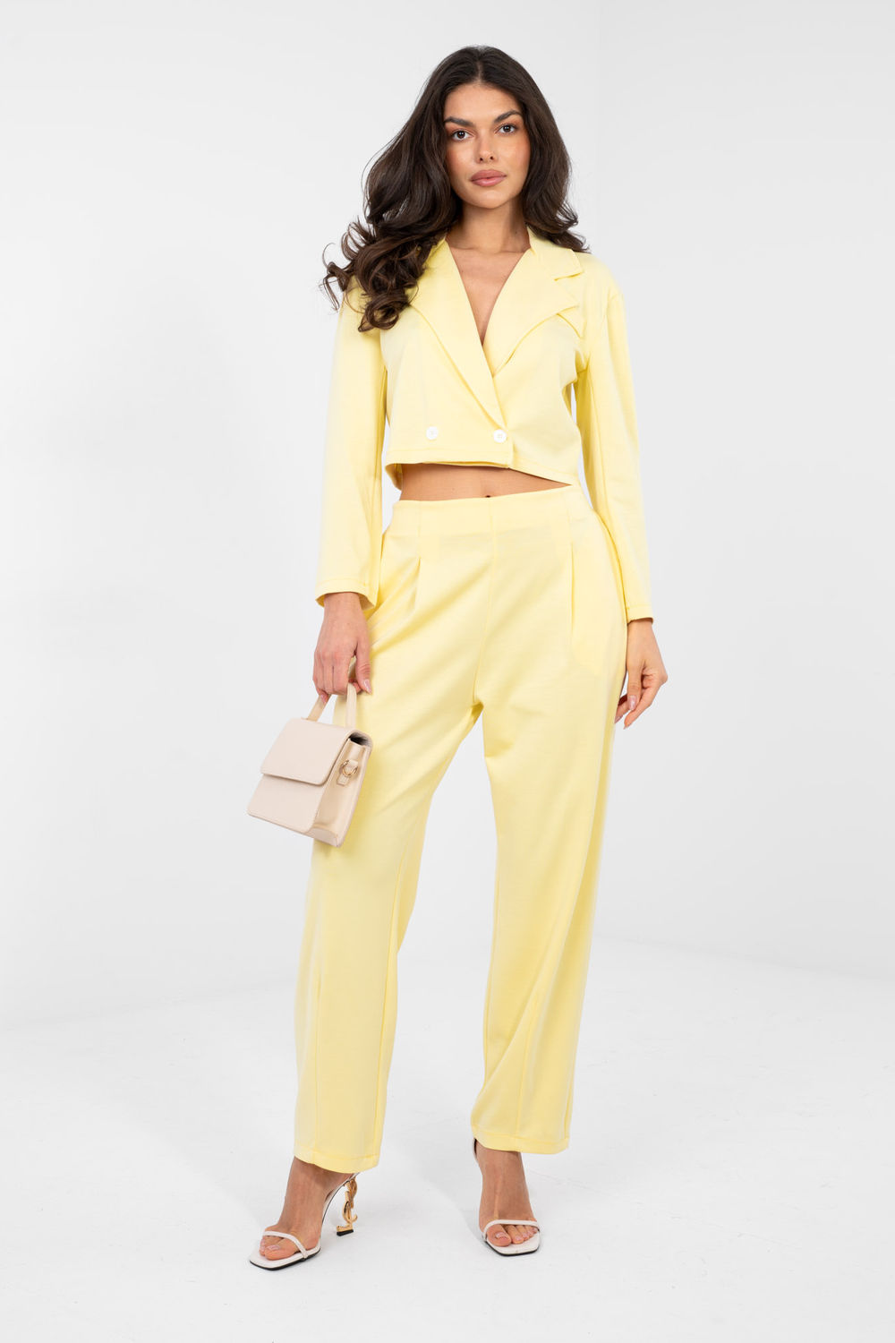 Spodnie Komplet Model IT-KMPL-22255.20 Light Yellow - Rue Paris